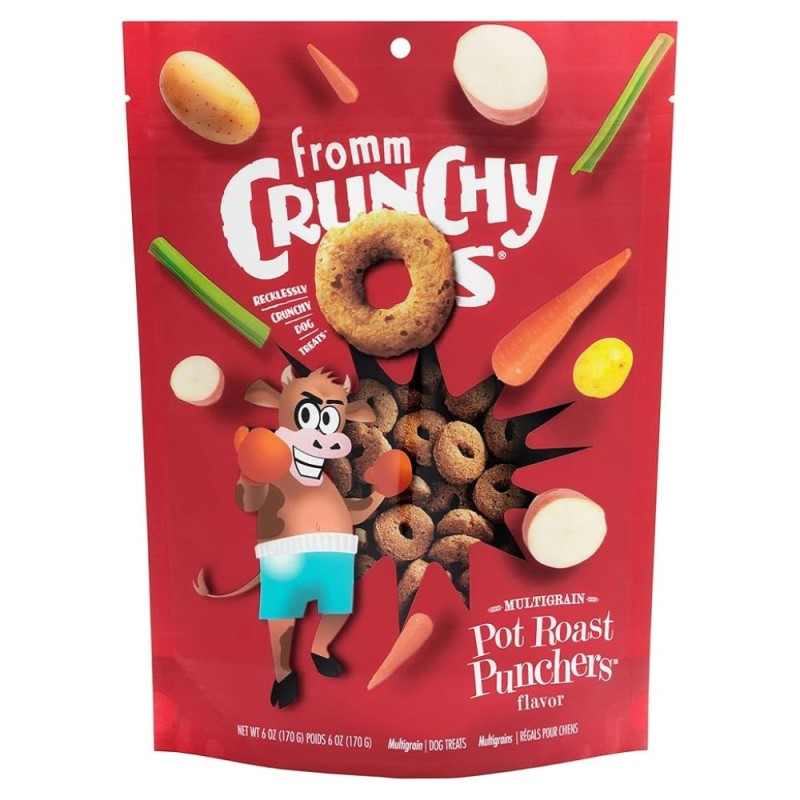 Fromm - Crunchy Os® Dog Treats - Low Calorie Crunchy Snack for Training & Fun - Pot Roast Punchers™ Flavor