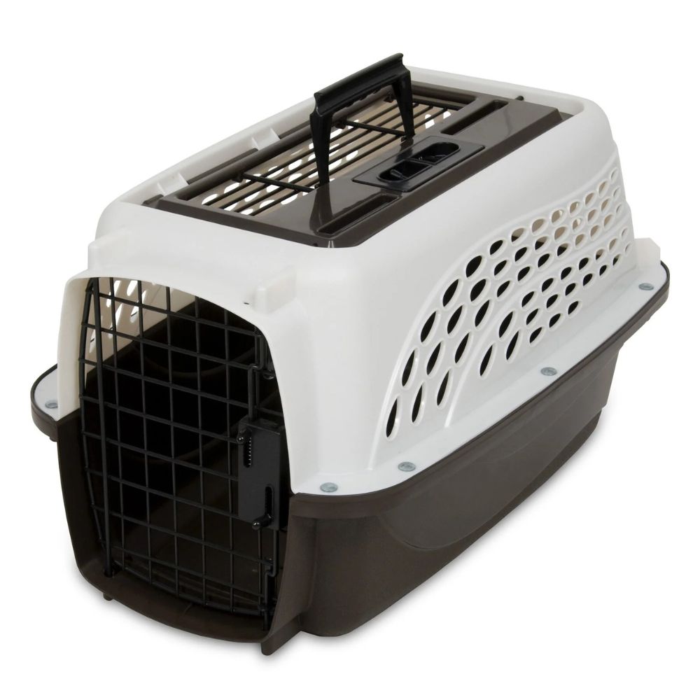 Petmate Dog & Cat Kennel E Z Load Two Door Durable Plastic & Steel