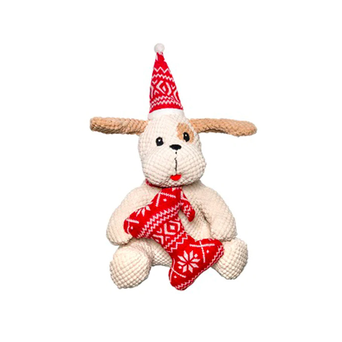 Patchwork Dog Toy - Holiday Playful Pair Dog