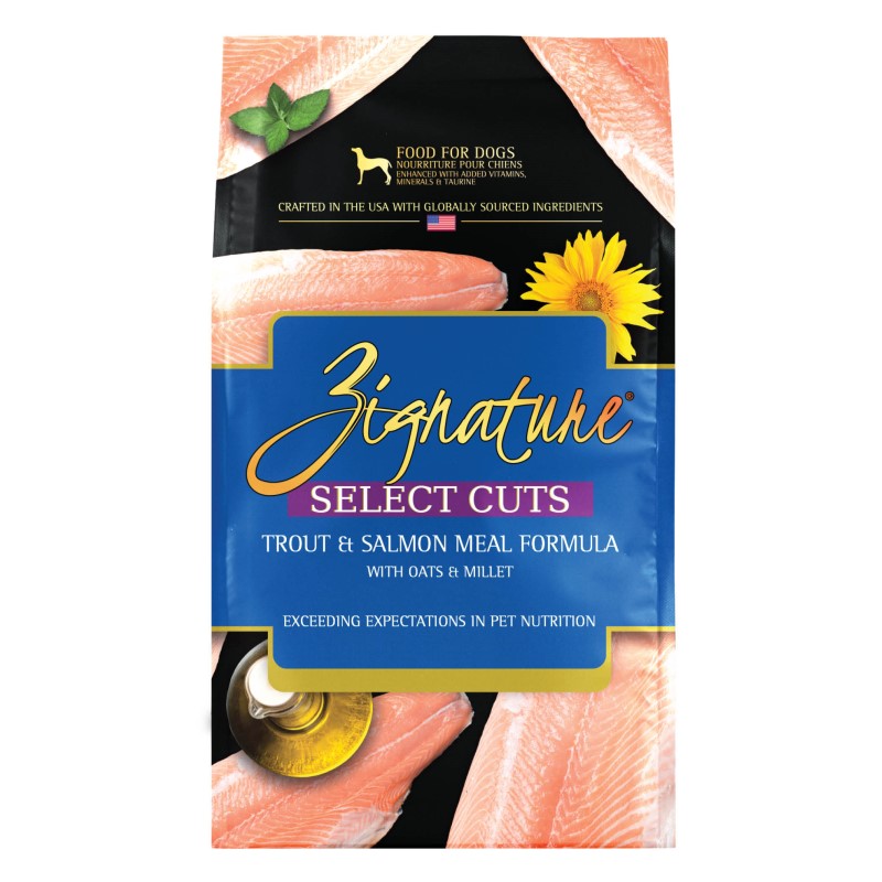 Zignature Select Cuts Dry Dog Food – Limited Ingredient Wholesome Grains - Trout & Salmon Meal Formula