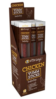 Etta Says! Yumm Stick Natural Chicken Dog Training Treat - Single Protein, Made in the USA-Case of 24