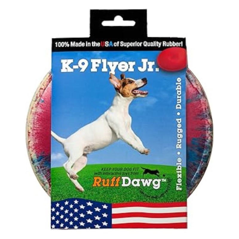 - Durable Retrieving Dog Toy - Rubber Flying Disc for Catch & Fetch
