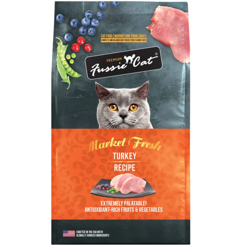 Fussie Cat Market Fresh Dry Cat Food - High Protein & Digestion Support - Turkey Recipe