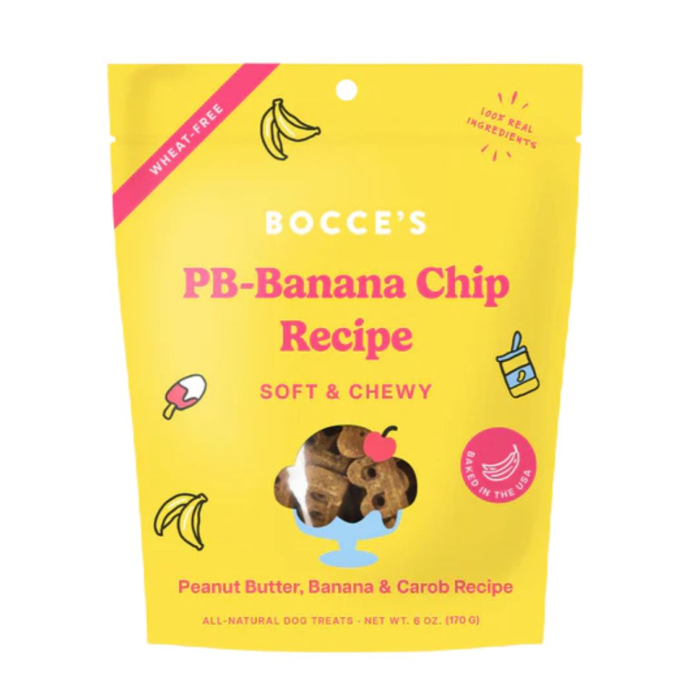 Bocce's Bakery Soft & Chewy Dog Treats - PB-Banana Chip Recipe