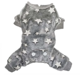 Fashion Pet Shiny Star PJs - Gray