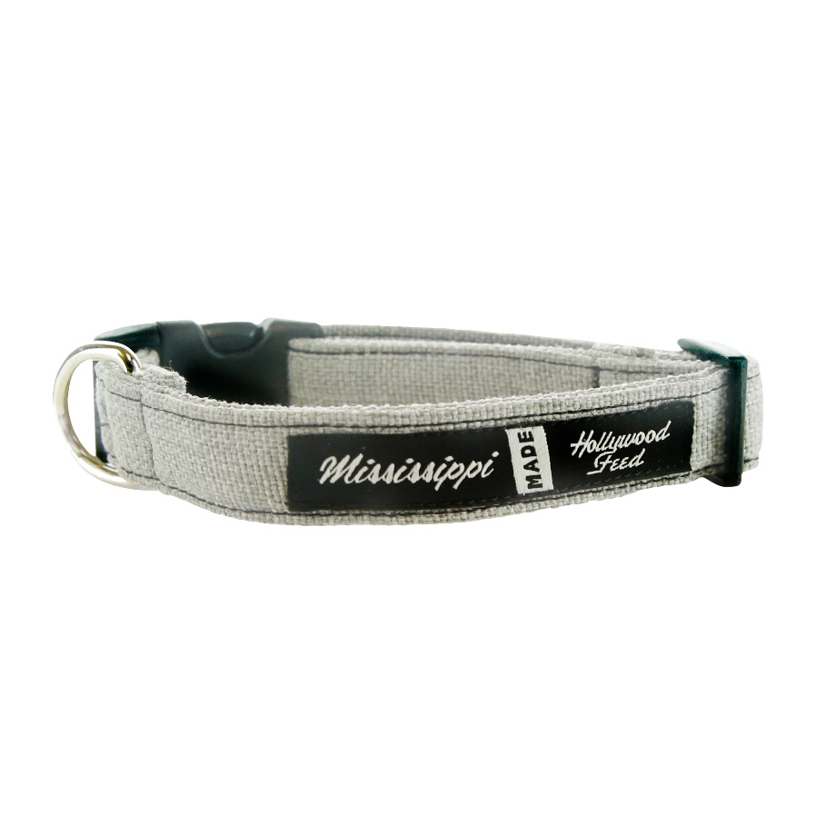 Mississippi Made Dog Collar - Solid Grey