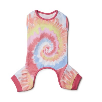 Hotel Doggy Dog Onesie - Hot Pink Tie Dye