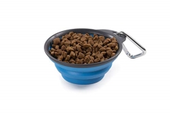Dexas Pet Bowl - Blue Travel Bowl