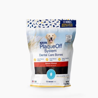 ProDen PlaqueOff Dog Dental Care Bones - Bacon