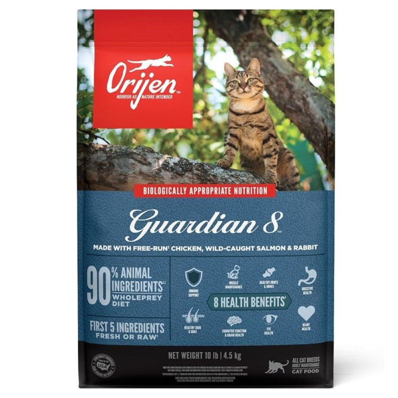 Orijen - High Protein Dry Cat Food - Grain Free with WholePrey Nutrition - Guardian 8