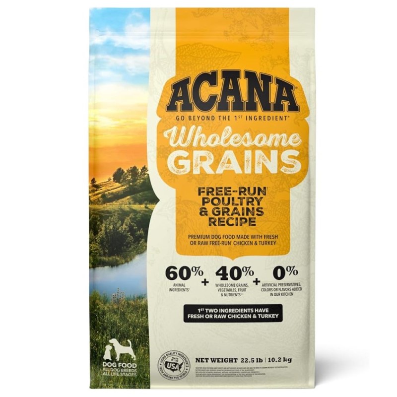 ACANA - Dry Dog Food - Protein Rich with Limited Ingredients - Free Run Poultry & Grains Recipe - 25 lbs Bag
