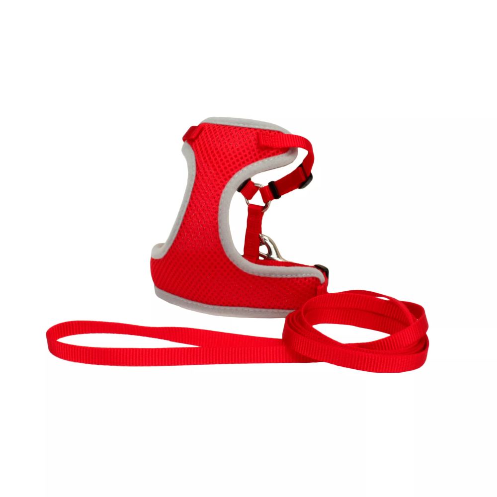 Coastal Cat Harness & Leash - Red Comfort Soft