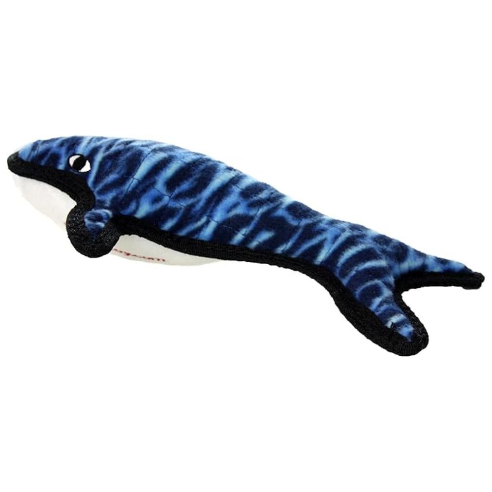 TUFFY® - Plush Dog Toy - Durable Multi Layer Fabric with Squeaker for Fetch & Tug Play - Wesley the Whale