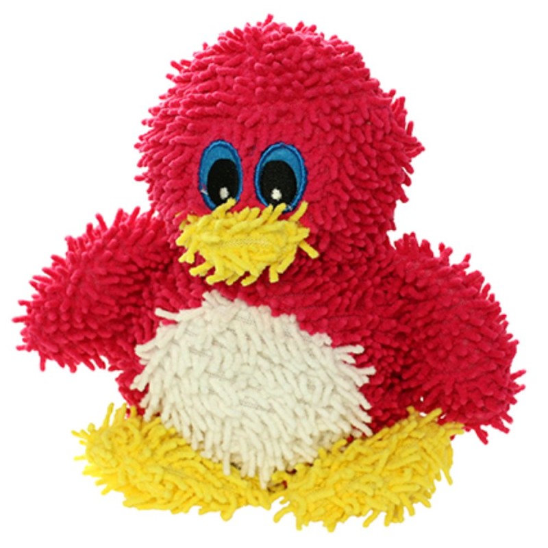 MIGHTY Plush Dog Toy - Soft Microfiber Fabric with Squeaky Ball Core for Tug & Fetch - Peguin