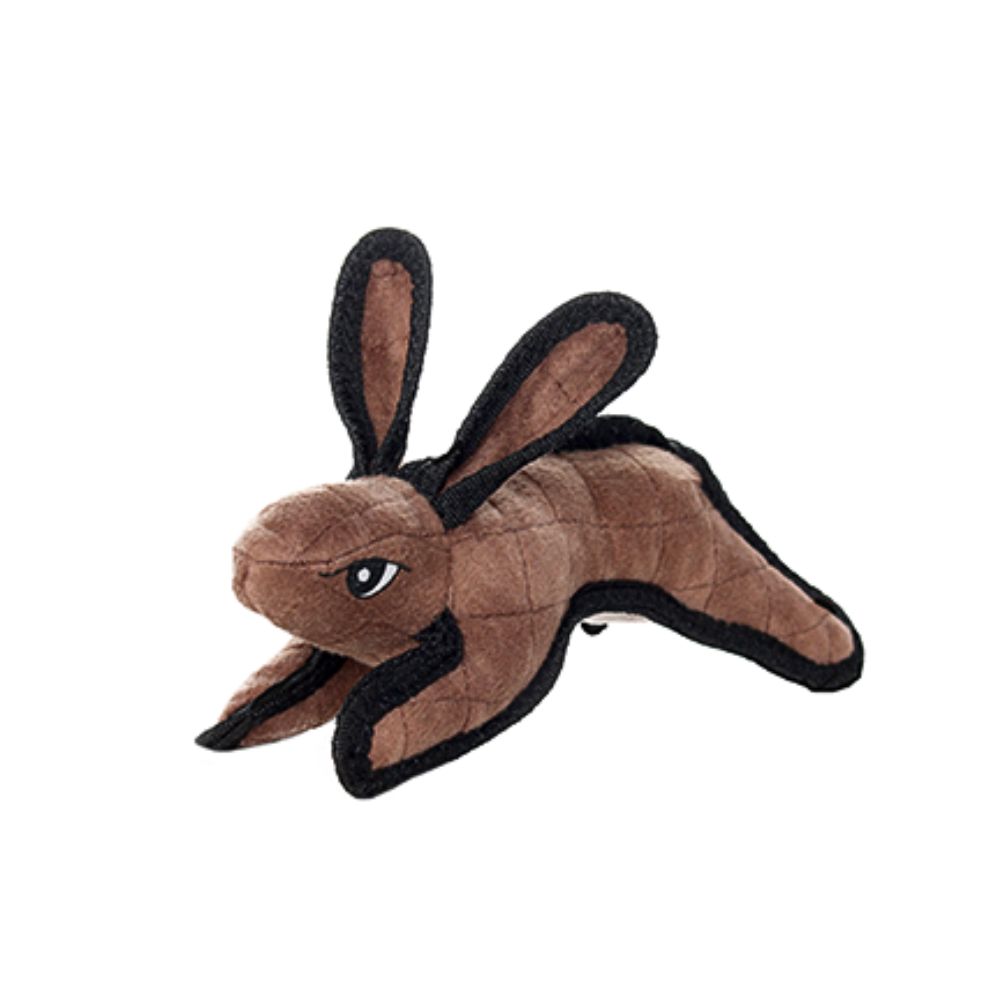 TUFFY Plush Dog Toy - Durable Multi Layer Fabric with Squeaker for Fetch & Tug Play - Rabbit