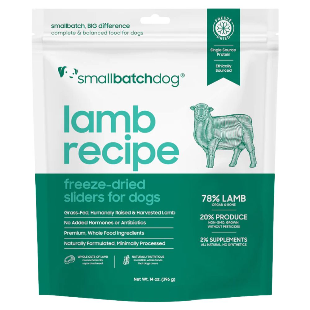 smallbatch Freeze Dried Raw Lamb Sliders Dog Food - Grain Free & High Protein