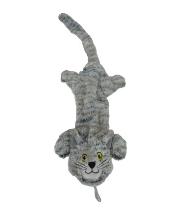Steel Dog - Plush Dog Toy - Gray Flat Cat