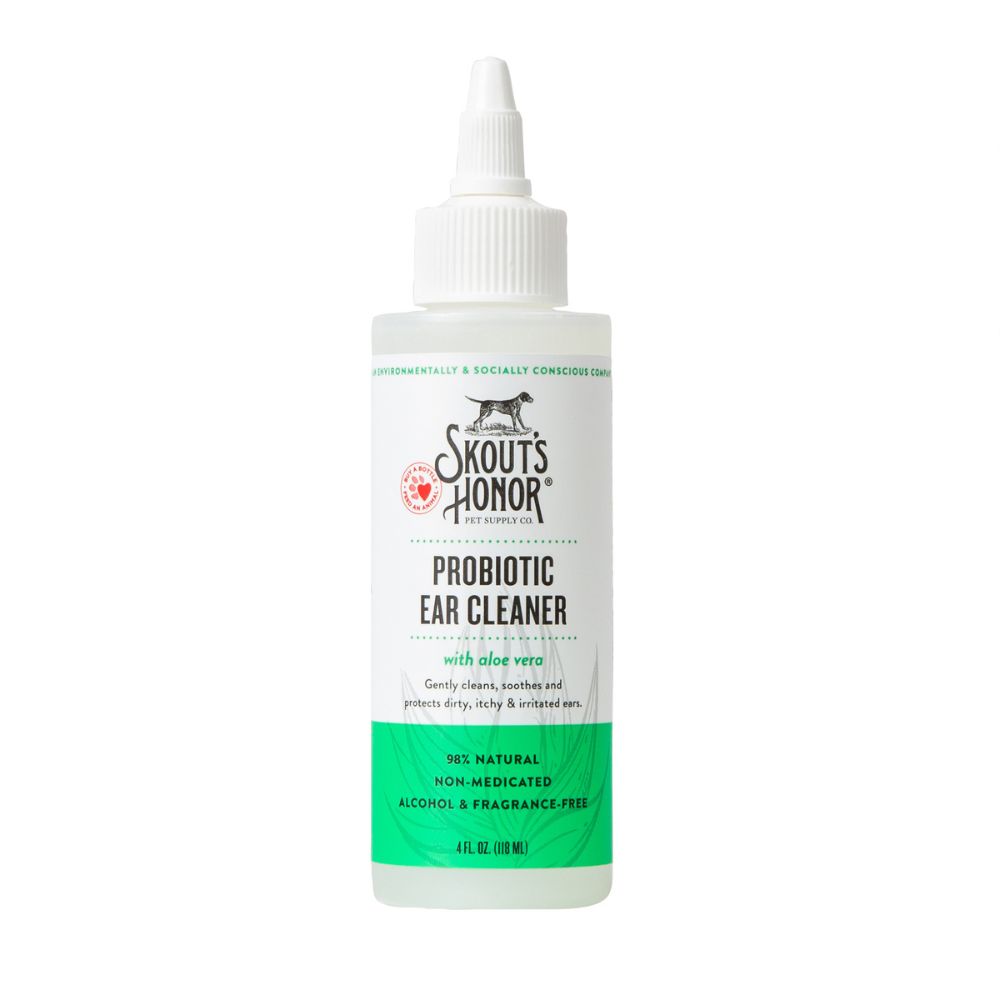 Skout's Honor Dog Probiotic Ear Cleaner - Microbiome Friendly Topical Flush for Itchy Ears