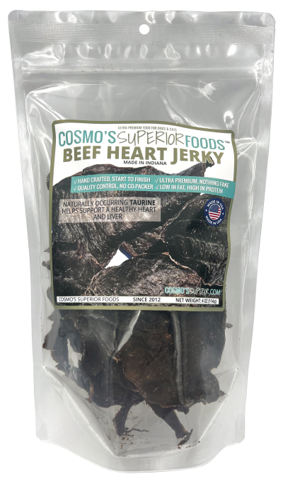 Cosmo's Superior Foods Dog Treats - Beef Heart Jerky