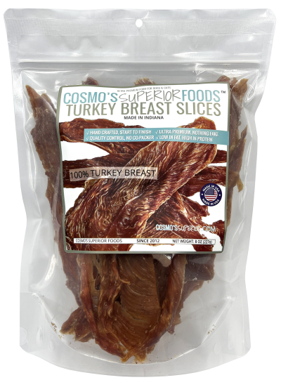 Cosmo's Superior Foods Dog Treats - Turkey Breast Slices