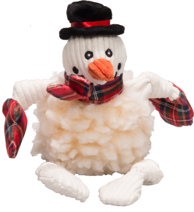 HuggleHounds Dog Toy - FlufferKnottie McSnowy Snowman