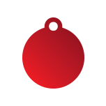 iMARC Customizable Pet ID Tag - Red Circle