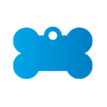 iMARC Customizable Pet ID Tag - Blue Bone