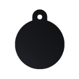 iMARC Customizable Pet ID Tag - Black Circle