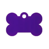 iMARC Customizable Pet ID Tag - Purple Bone