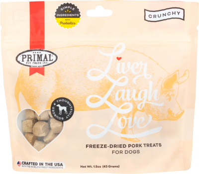 Primal Dog Treat - Liver, Laugh, Love Simply Pork