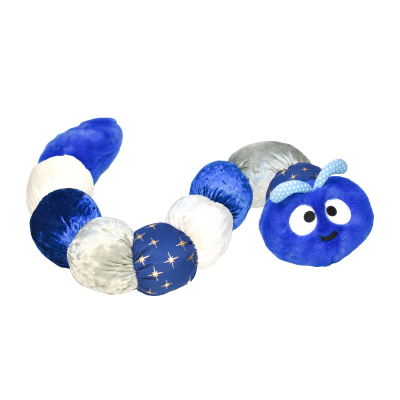 Patchwork Plush Dog Toy - Winter Caterpillar