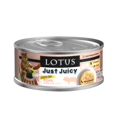 Lotus Wet Cat Food - Just Juicy Pork Stew-Case of 24