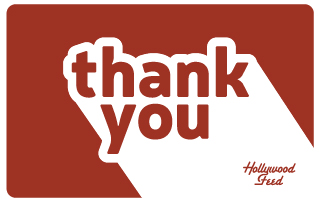 Hollywood Feed eGift Card-Thank You Red