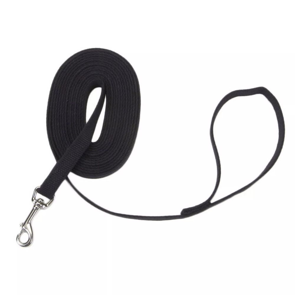 Coastal Cotton Dog Training Leash - Train Right! Black