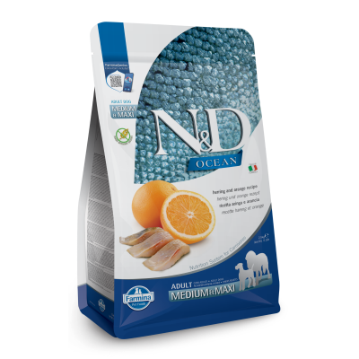 Farmina N&D Ocean Dry Dog Food - Herring & Orange Med/Maxi Adult