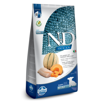 Farmina N&D Ocean Dry Puppy Food - Cod, Pumpkin, & Cantaloupe Mini Puppy