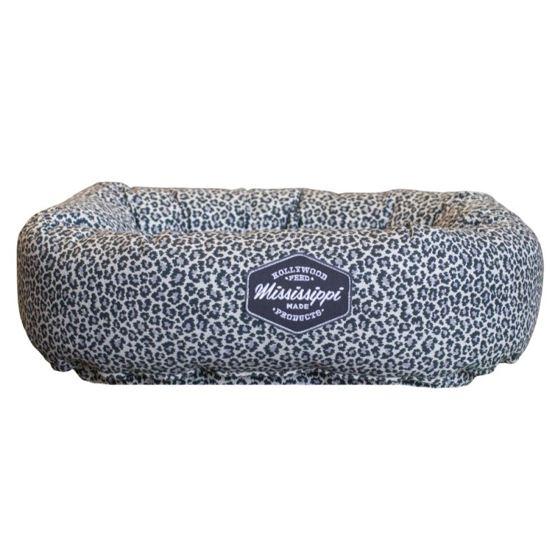 Mississippi Made Ultra Soft Donut Dog Bed - Washable Cover & Supportive Design for Comfort - Cheetah