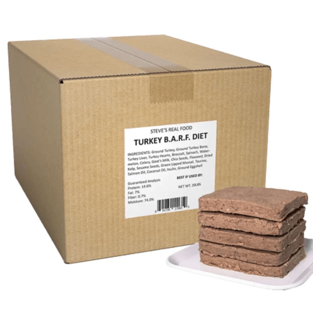 Steve's Real Food Frozen Dog Food - Turkey Patty