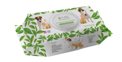 Pure and Natural Pet Cat and Dog  - Unscented Wipes