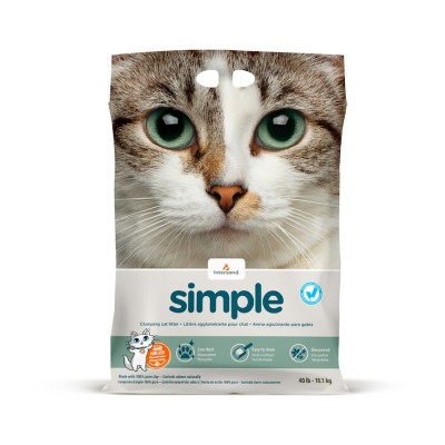 Simple - Clumping Clay Cat Litter - Absorbent Odor Control & Dust Free Formula - Unscented