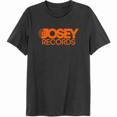 Josey Tee/Stacked Orange On Charcoal@2xlarge