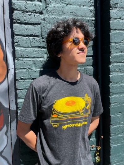 Turntable T-Shirt/Yellow & Orange@Small