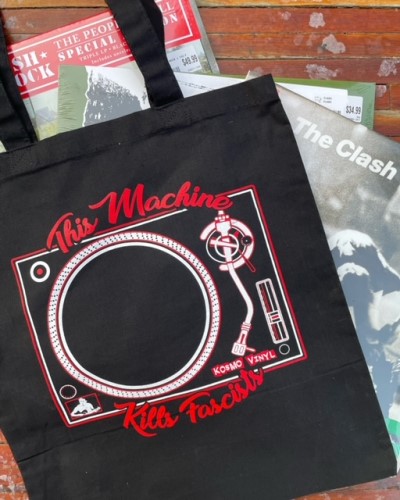 This Machine Kills Facsists By Kosmo Vinyl/Canvas Tote Bag