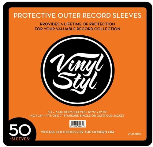 Vinyl Styl® 12 Inch Vinyl Record Outer Sleeve Polyethylene - 50 Count (Clear)/Vinyl Styl® 12 Inch Vinyl Record Outer Sleeve Polyethylene - 50 Count (Clear)