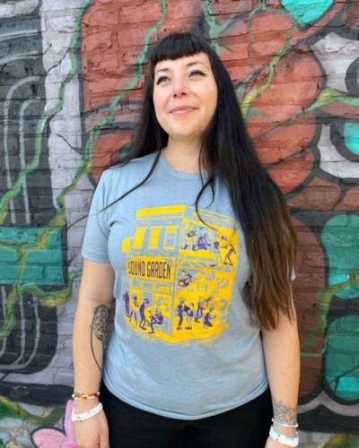 The Sound Garden X Eyeball Fortress/Storefront Shirt - Heather Blue@XL