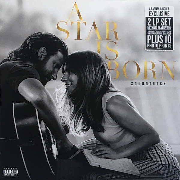 Lady Gaga, Bradley Cooper/A Star Is Born Soundtrack@Interscope, 2019. Sealed@(2LP. Silver Metallic vinyl.)