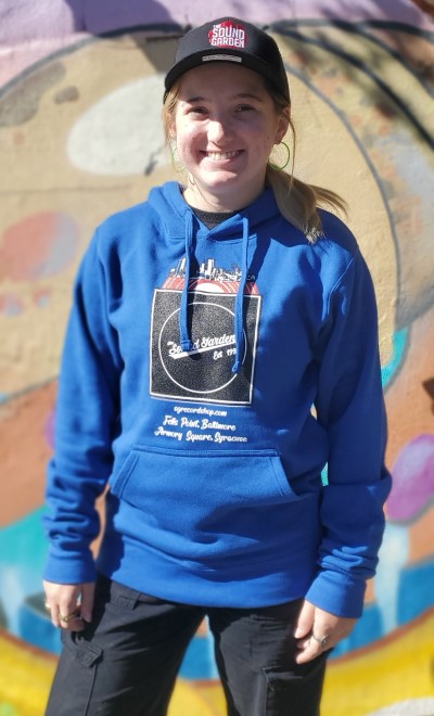 The Sound Garden/Skyline Pullover Hoodie - Blue@Small