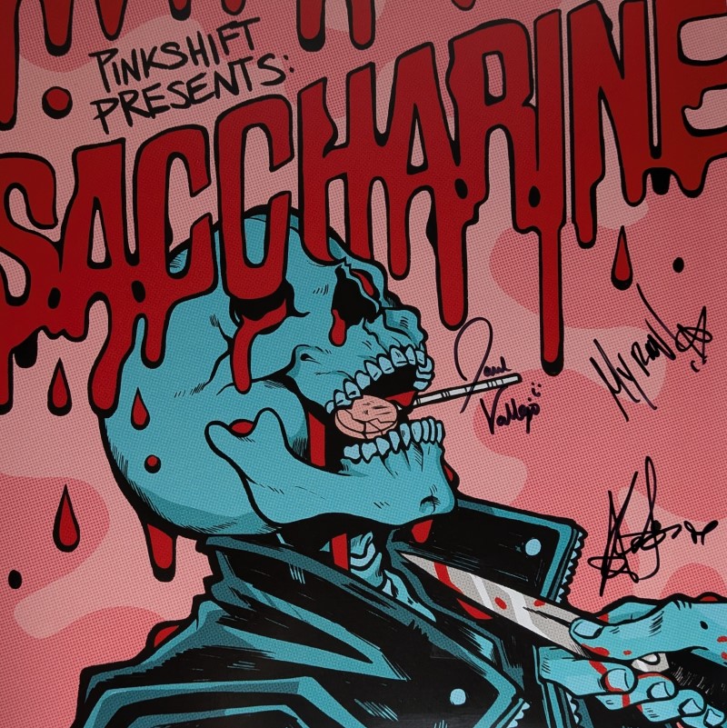 *SIGNED* Pinkshift/Saccharine (Coke Bottle Clear w/ Blue Splatter)
