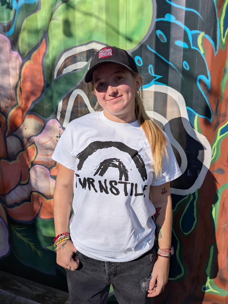 Turnstile/Double Rainbow T-Shirt - White@Small