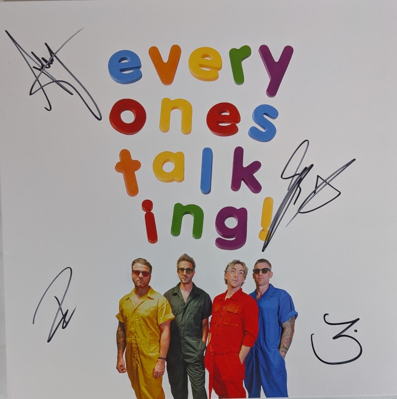 *SIGNED* All Time Low/EVERYONE’S TALKING! (WHITE W/ GREEN ACCENTS VINYL)